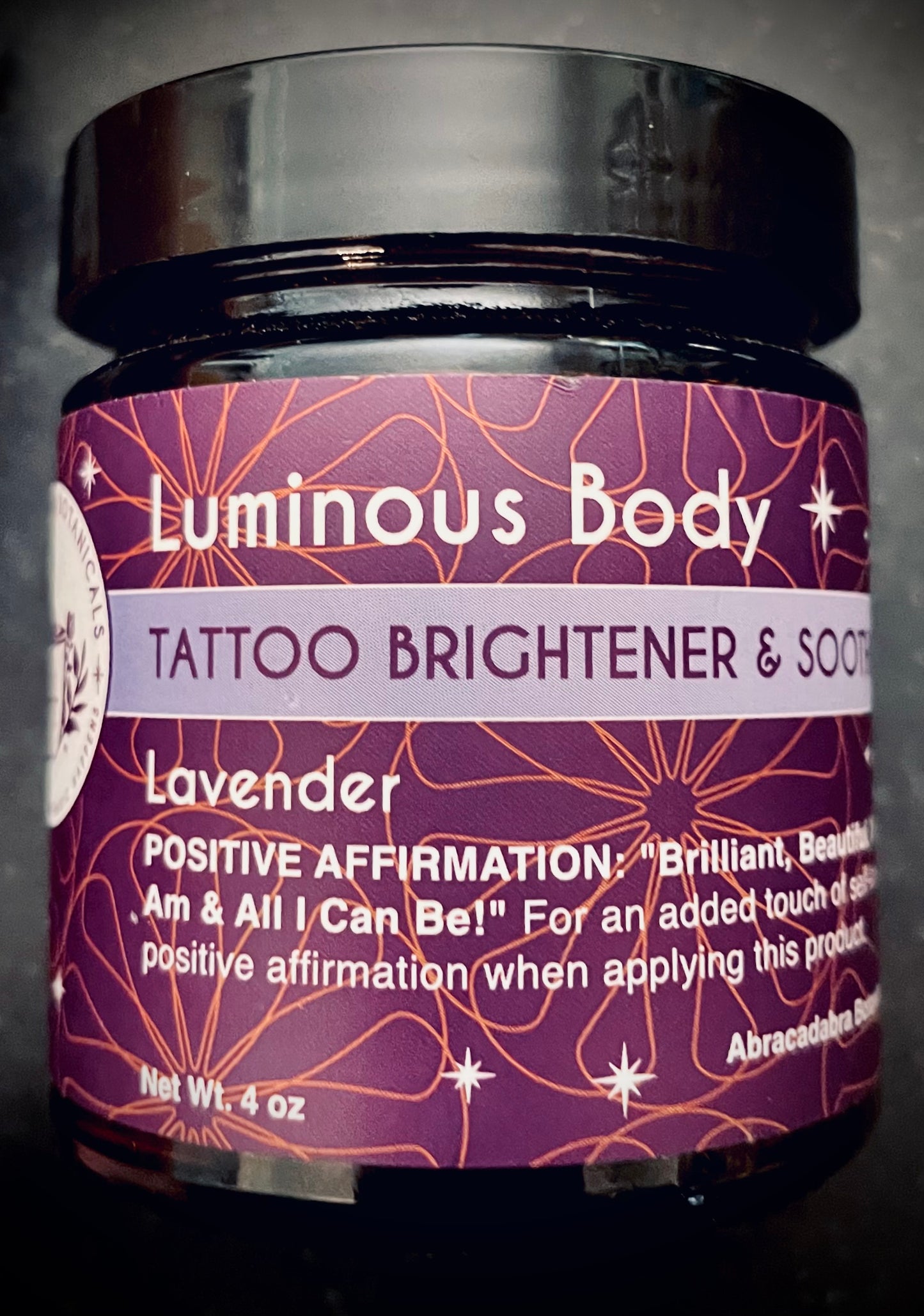 Luminous Body Tattoo Brightener and Soothing Skin Cream