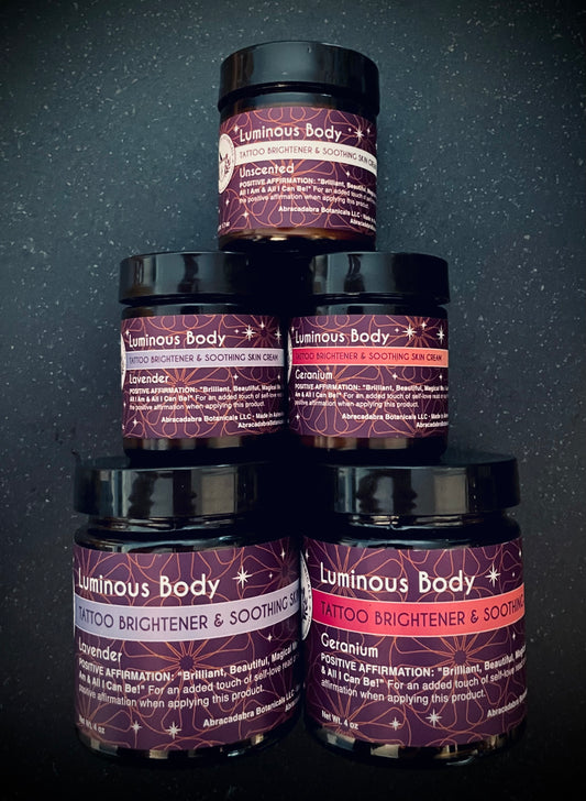 Luminous Body Tattoo Brightener and Soothing Skin Cream
